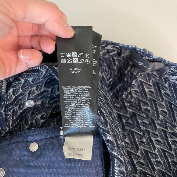 7 For All Mankind Original Bootcut All Over Logo Blue Jeans Women's 30 $248 New - Picture 16 of 16